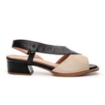 Sandália - RITMO - Off White e Preta - 965.58