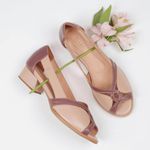 Sapato Peep Toe CUIDADO - Mousse e Nude - 965.22