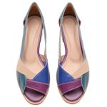 Sapato Peep Toe ENERGIA - Purple, Petróleo, Azul e Nude - 965.14 