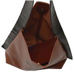 Bolsa de Couro - ASAS - Chocolate e Preto