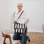 Bolsa de Couro - ÉLO - Off White E Preto
