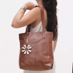 Bolsa de Couro - ENVELOPE - Chocolate