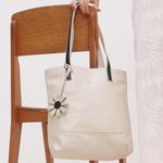 Bolsa de Couro - ENVELOPE - Off White e Preto