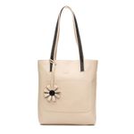 Bolsa de Couro - ENVELOPE - Off White e Preto