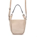 Bolsa de Couro FLORAR - Off White e Azul
