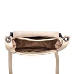 Bolsa de Couro FLORAR - Off White e Azul