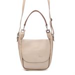 Bolsa de Couro FLORAR - Off White e Chocolate