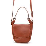 Bolsa de Couro FLORAR - Telha e Nude