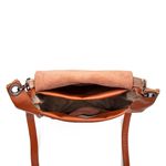 Bolsa de Couro FLORAR - Telha e Nude