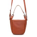Bolsa de Couro FLORAR - Telha e Nude