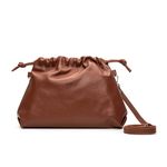 Bolsa de Couro Legítimo Chocolate - HARMONIA GRANDE 