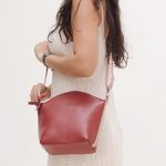 Bolsa de Couro - PAIXÃO - Vermelha e Nude