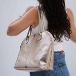 Bolsa de Couro para Notebook MOVIMENTO- Champagne