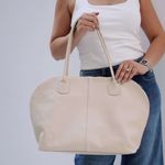 Bolsa de Couro para Notebook MOVIMENTO Off White