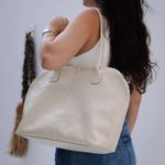 Bolsa de Couro para Notebook MOVIMENTO Off White