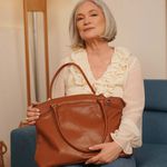 Bolsa de Couro para Notebook ROTINA - Chocolate