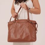 Bolsa de Couro para Notebook ROTINA - Chocolate