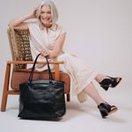 Bolsa de Couro para Notebook ROTINA - Preta