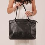 Bolsa de Couro para Notebook ROTINA - Preta