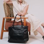 Bolsa de Couro para Notebook ROTINA - Preta