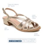 Sandália - ELEVAR - Champagne e Off White - 965.17 