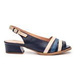 Sandália Peep Toe Serenidade Azul Anil, Off White e Azul Royal 965.57
