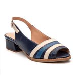 Sandália Peep Toe Serenidade Azul Anil, Off White e Azul Royal 965.57