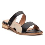 Sandália Rasteira RESPIRO Preto e Off White 842.144