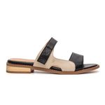 Sandália Rasteira RESPIRO Preto e Off White 842.144