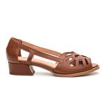 Sapato Peep Toe Estrelar Chocolate 965.56