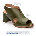 Sandália Peep Toe Verde Cacto - VENEZA