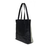 Bolsa de Couro - ENVELOPE - Off e Preto