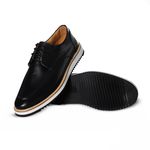 Sapato Social Masculino de Amarrar Derby Latego Preto