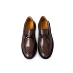 Sapato Social MasculinO Detalhe Metal Couro Cafe