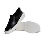 SlipOn Masculino Couro Latego Preto