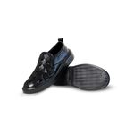 Iate Slip On Masculino em Couro Preto Sola Preta
