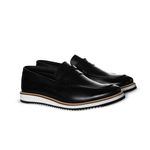 Sapato Social Masculino Lofer Couro Latego Preto