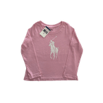 Blusa Manga Longa Rosa Polo Ralph Lauren