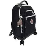 Mochila com Rodinhas Preto e Branco Kipling 