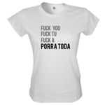 Camiseta Baby Look T-Shirt Feminina Fuck You Fuck Tu Fuck a Porra Toda Use Clan