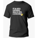 Camiseta Pé Na Areia, Caipirinha, Água de Coco, Cervejinha Música Mpb Use Clan