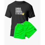 Kit Camiseta Algodão Premium + Bermuda Tactel Verão 2024 Samba Pagode Use Clan