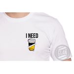 Camiseta Engraçada I Need Coffee And Beer Use Clan