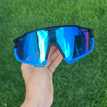 Óculos de Sol Performance Máscara Dresden Preto e Azul c/ Moldura Removível - Polarizado UV400