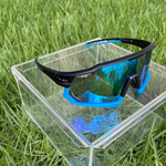 Óculos de Sol Performance Máscara Dresden Preto e Azul c/ Moldura Removível - Polarizado UV400