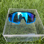 Óculos de Sol Performance Máscara Dresden Preto e Azul c/ Moldura Removível - Polarizado UV400