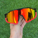 Óculos de Sol Performance Máscara Seoul Preto e Vermelho c/ Moldura Removível - Polarizado UV400