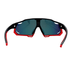 Óculos de Sol Performance Máscara Seoul Preto e Vermelho c/ Moldura Removível - Polarizado UV400