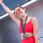 Óculos de Sol Redondo Cinza Lente Laranja Split UV400