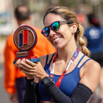 Óculos de Sol Redondo Preto Lente Azul Maui UV400